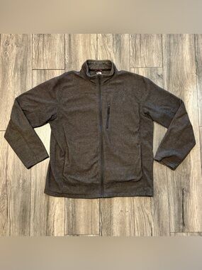 The North Face Men’s XL Full Zip Fleece Jacket Gray Sweater Knit Outdoor